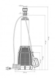Насос колодезный Джилекс Водомет 55/75 А дф DN 25 PN 7,5 с кабелем 30 м