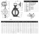 Затвор дисковый чугунный Tecofi VPG4448-08EP DN 200 PN 16 диск чугун поворотный межфланцевый с редуктором