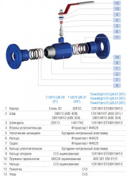 Кран шаровой Маршал 11с67п ЦФ.00.1.040.015 Ду 15 Ру 40 полнопроходной фланцевый L=130мм