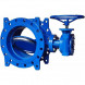 Затвор дисковый чугунный Benarmo DN 600 PN 10/16 диск GGG50 поворотный фланцевый двухэксцентриковый с редуктором
