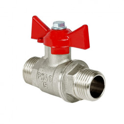 Кран шаровый VALFEX STANDART VF.219 НР 1/2" Ду 15 Ру 40 никелированный латунный