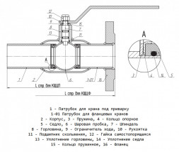 Кран шаровой цельносварной LD КШ.Ц.П.GAS.080/070.025.Н/П.02 Ду 80 Ру 25 стальной неполнопроходный под приварку