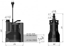 Насос дренажный Unipump ARTSUB Q250 DN 40