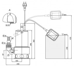 Насос дренажный Unipump INOXVORT 400 SW DN 40
