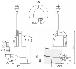 Насос дренажный Unipump SUB 407 P DN 40
