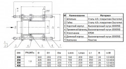 Вставка демонтажная BENARMO 7030 DN 400 PN 16 фланцевая чугунная
