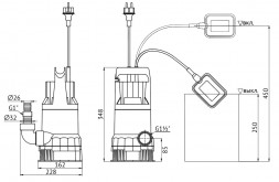 Насос дренажный Unipump VORT 851 PW DN 40