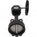 Затвор дисковый чугунный Benarmo 2012R DN 400 PN 16 поворотный межфланцевый с редуктором