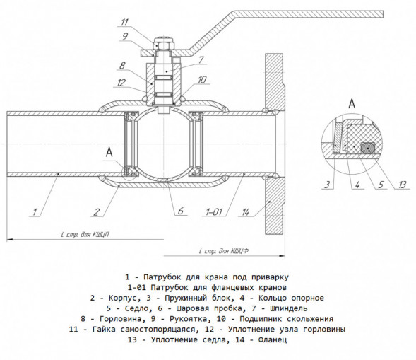 Кран шаровой цельносварной LD КШ.Ц.Ф.200.016.П/П.02 Ду 200 Ру 16 стальной полнопроходный фланцевый