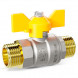 Кран шаровой латунный LD Pride 47.25.Н-Н.Б GAS Ду 25 Ру 40 резьба (НР-НР) 1&amp;quot;, никелированный, неполнопроходный
