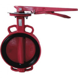 Затвор дисковый чугунный Benarmo FBV DN 125 PN 10/16 поворотный межфланцевый с рукояткой EURO
