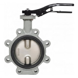 Затвор дисковый чугунный Giacomini R59FL DN 65 PN 16 диск чугун поворотный межфланцевый с рукояткой
